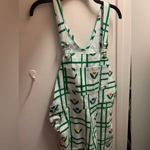 RARE Lisa says gah! X Birthday Girl overalls sz L